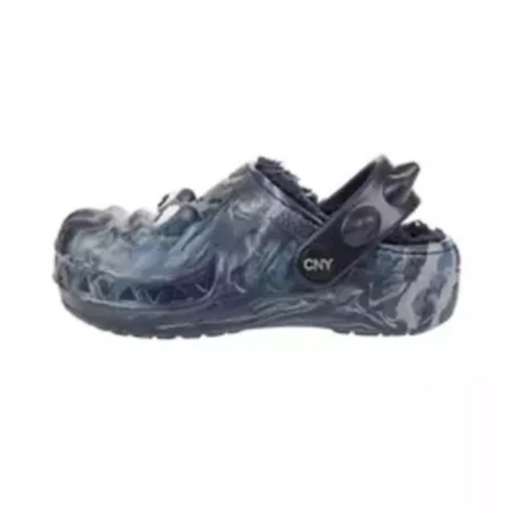 Capelli of New York Toddlers Cozy Swirt Gator Slippers in Black and Navy Sz 6-7 - Picture 4 of 7